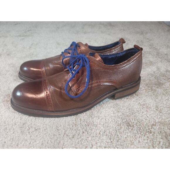 Steve Madden Shoes Men's P-Lesko Brown Leather Oxford Size 9.5 - Picture 4 of 11